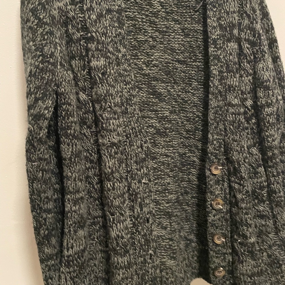 Pink Rose Charcoal Knit Cardigan
